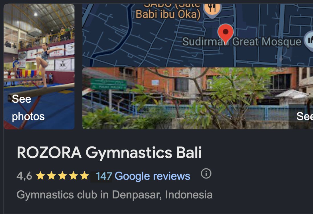 ROZORA Gymnastics Bali - Sebelum